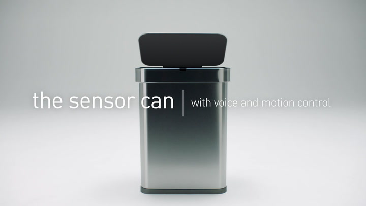 Preview image of Simplehuman rectangular sensor bin with voice and  video
