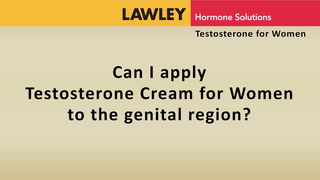 Can I apply Testosterone Cream for Women to the genital region?