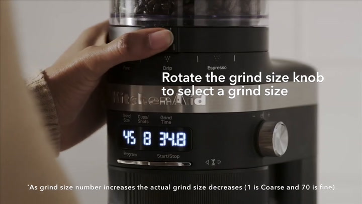 Preview image of KitchenAid Artisan Burr Coffee Grinder video