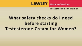 What safety checks do I need before starting AndroFeme® Testosterone Cream?