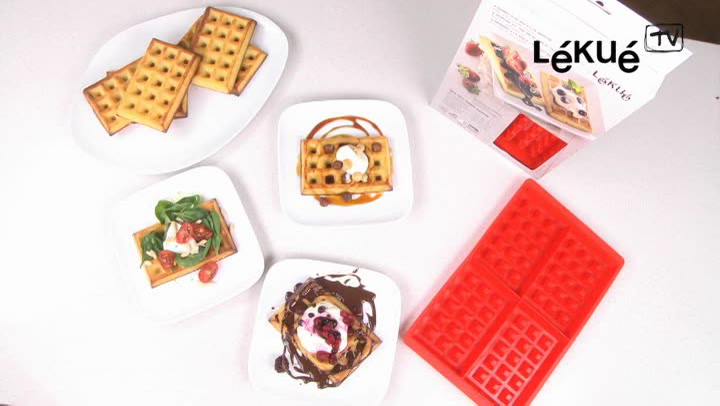 Preview image of Lekue Silicone Waffle Moulds, Set of 2 video
