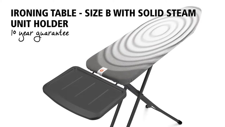 Preview image of Ironing Board With Solid Steam Iron Rest, 124cm x  video
