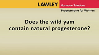 Does the wild yam contain natural progesterone?