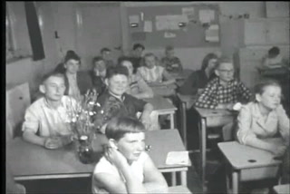 In de klas, rond 1960