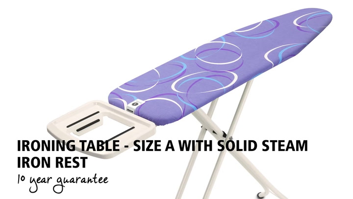Preview image of Ironing Board With Solid Steam Iron Rest, 110cm x  video