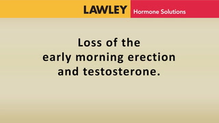 Loss of the early morning erection and testosterone