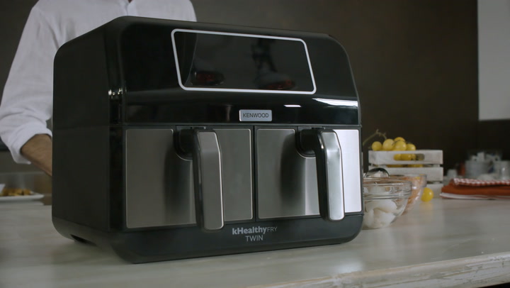 Preview image of HFM75 Dual 8L Airfryer, Stainless Steel & Black video
